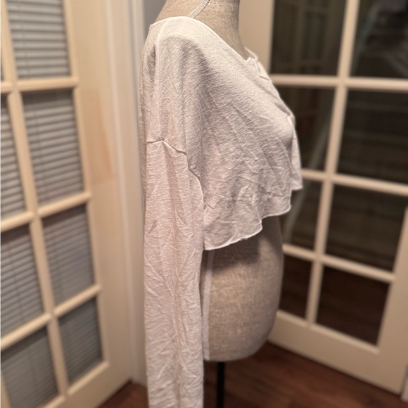 Comfy Long Sleeve Crop Tee - Picture 2 of 4